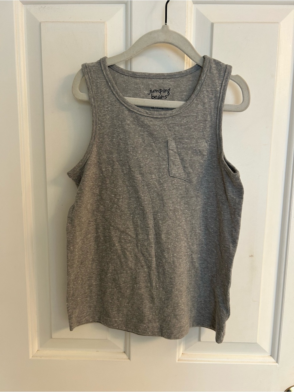 Boys jumping beans Heather Gray Tank with Chest Pocket